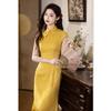 Modern fashion improved new Chinese long fish tail cheongsam summer new young women can wear cheongsam every day