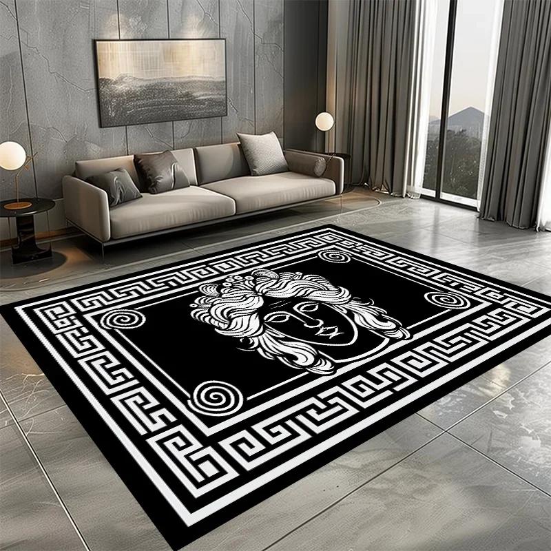 Modern Luxury Carpet for Living Room Fashion Design Big Size Rugs Cloakroom Non-slip Floor Mats Bedroom Bedside Soft Carpets
