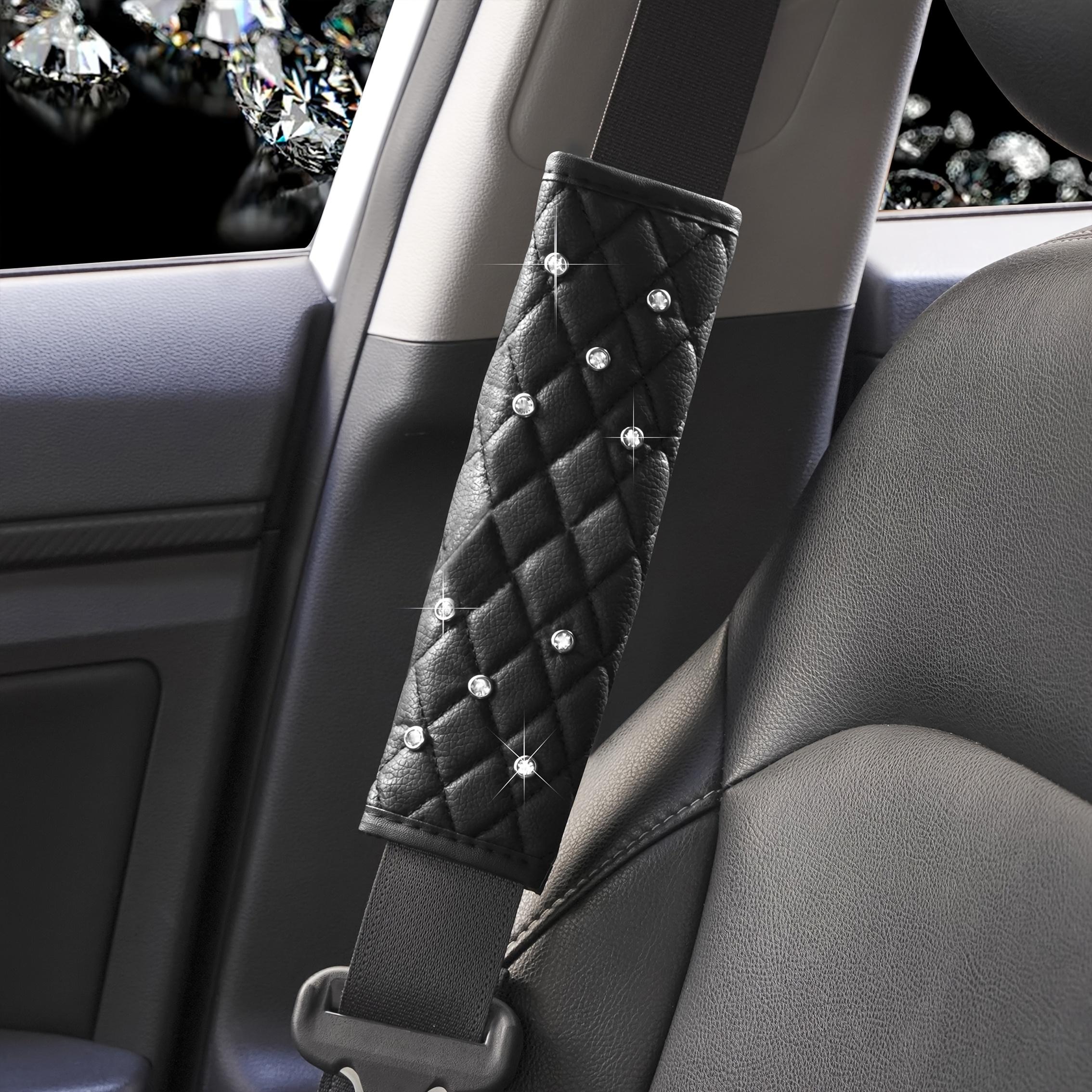 

Универсальный чехол на плечо ремня безопасности из ПУ кожи с ромбовидной прострочкой, прочный и удобный, переднее положение, стильный дизайн 1pc