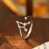 Banyan Tree S925 Silver Zodiac Constellation Ring - Women's Summer Simple Birthday Jewelry