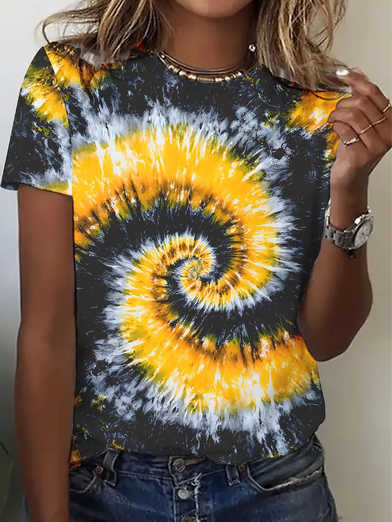 

Women s fashionable round neck T-shirt, 3D printed, perfect for spring and summer casual wear 5XL