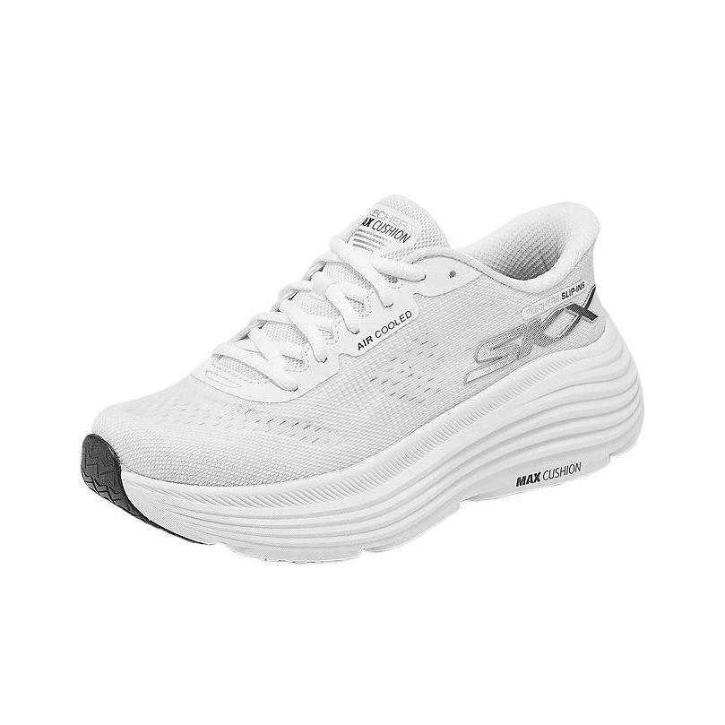 Skechers Go Series Comfortable Mesh TPU Durable Low-Top Running Shoes Women Sneaker White Black 129473-WBK