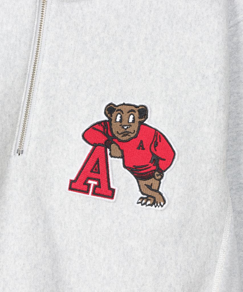 Champion Reverse Weave Blu-Tack Loose Fit College Half Zip Silver Grey