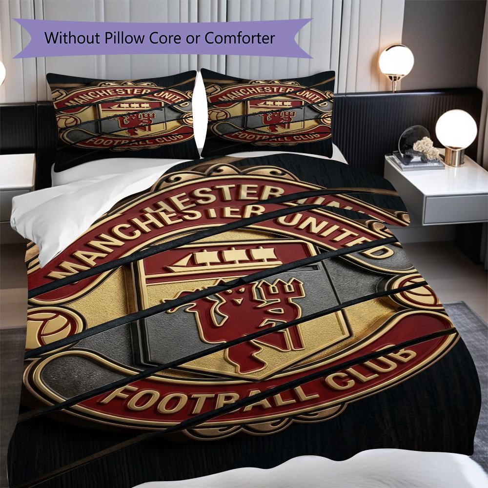 Glory Devils Emblem Bedding (1 * duvet cover + 2 * pillowcase, without core) 2D Flat Christmas birthday gift Duvet cover and pillowcase Bedding set