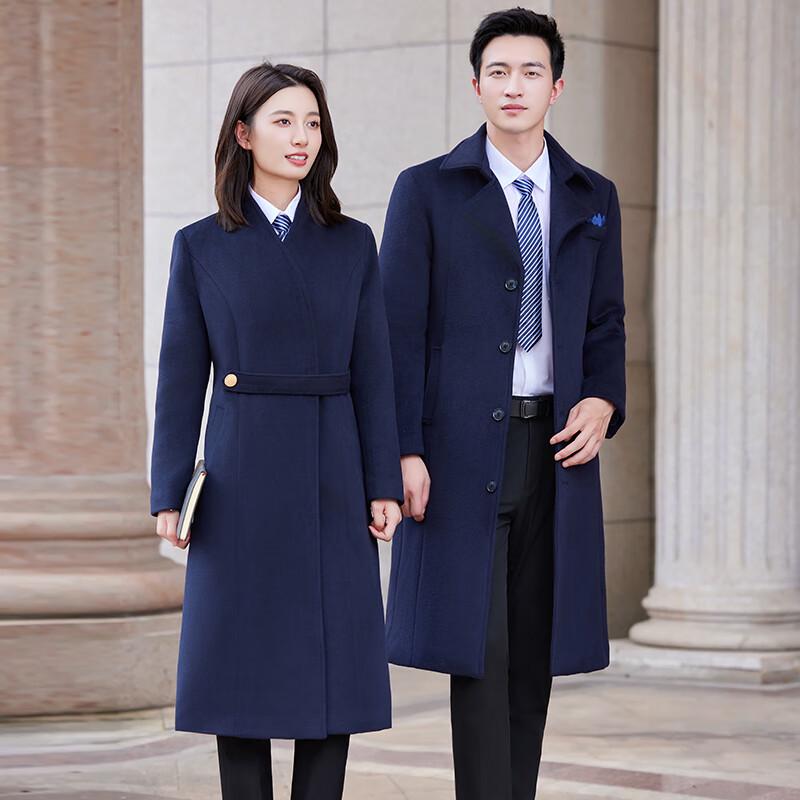 Trolman Business Padded Mid-Length Wool Blend Overcoat