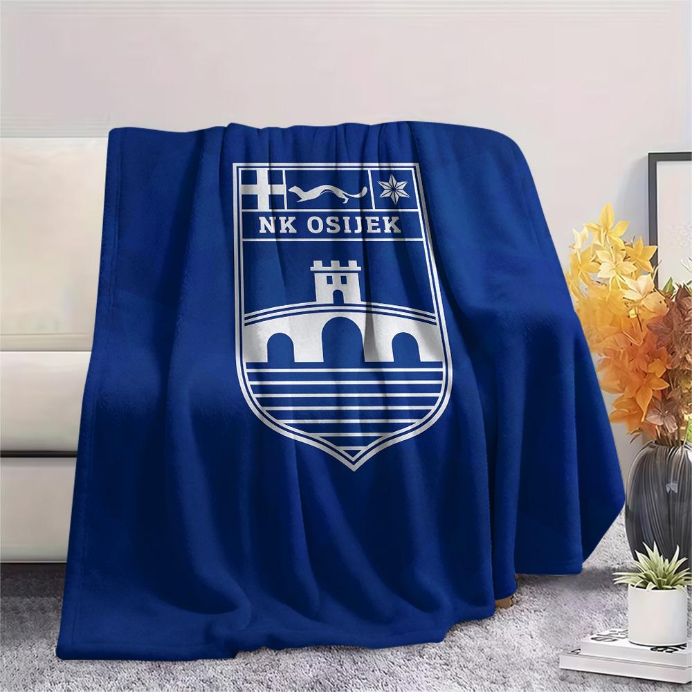 NK Osijek  Print Flannel Blanket, High quality Comfortable for All Seasons, Home Decor, Warmth and Comfort