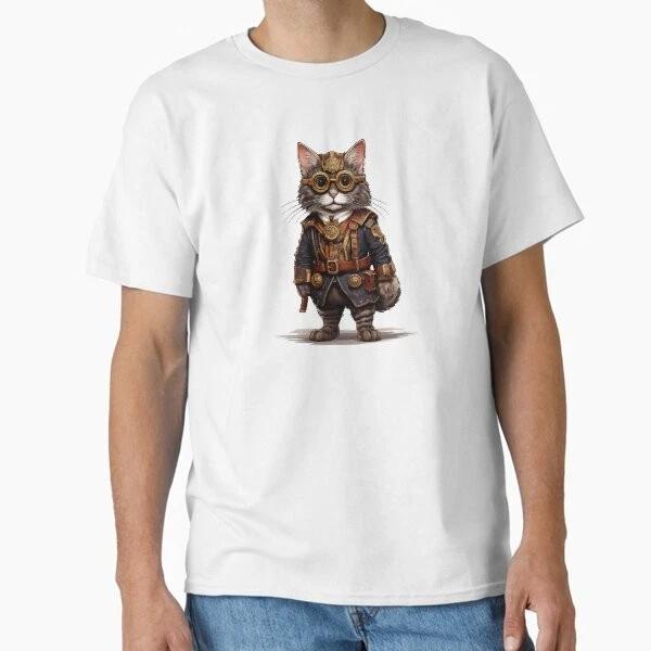 Steampunk Cat Victorian Steampunk Feline Warri Made In Usaaus Tshirt S2xl S