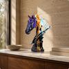 PaintSplatter Horse Sculpture Artistic Modern Equine Figurine Home Gift for Entryway, Living Room,
