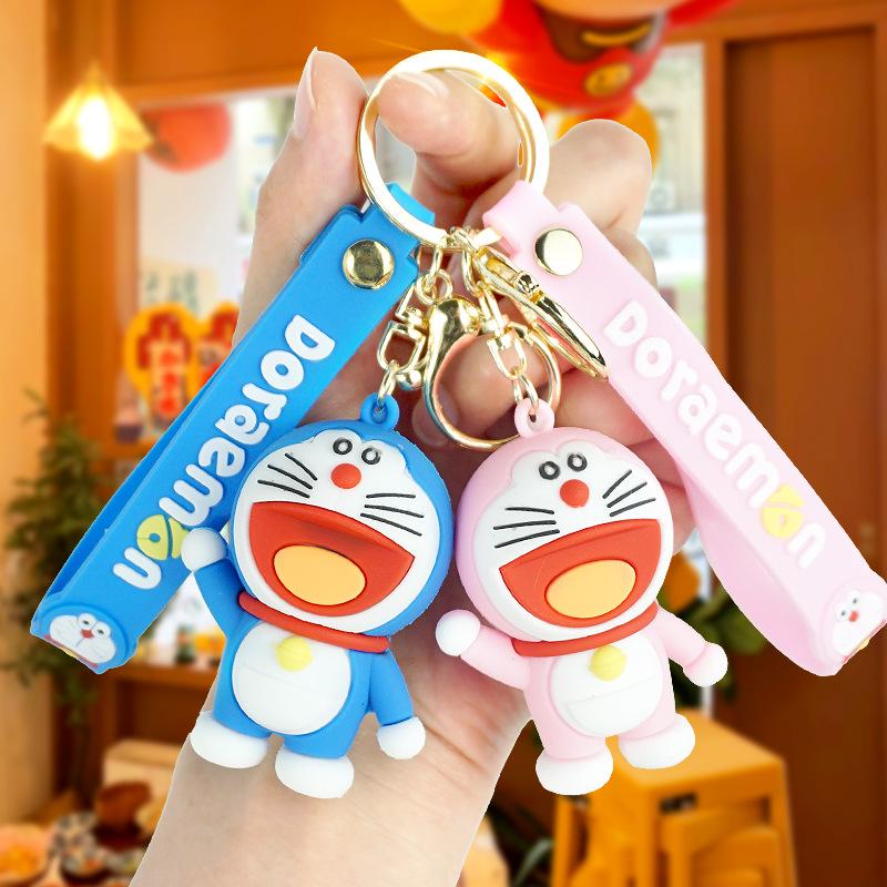 Doraemon Blue Cat Keychain Ring: Cute Robot Companion for Bags & Cars