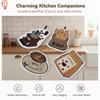 1Pcs Absorbent Hand Cloth Coffee Bread Hand Towel For Kitchen Bathroom Hand Cloth Cartoon Hand Towels Convenient Hanging Towel