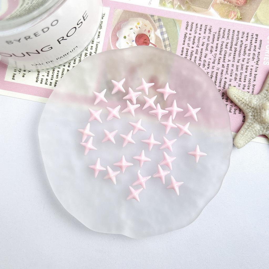 Pink Resin Cartoon Bowknot Heart Bow Tie Little Bunny Nail Art Accessories DIY Nail Hairpin Accessories Wholesale