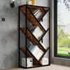 80×35×160 cm Tree Standing Shelf 8 Levels, Corner Shelf Space-Saving, Storage Shelf for Bedroom, Living Room, Home Office, Sturdy, Anti-Tip, Bookshelf