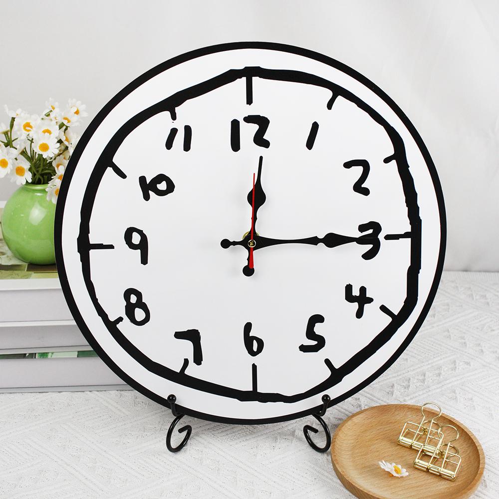 12 Zoll Nordischer Stil Einfache Leise Wanduhren ohne Ticken für Wohnzimmer Küche Badezimmer Schlafzimmer Café Dekorative Uhr