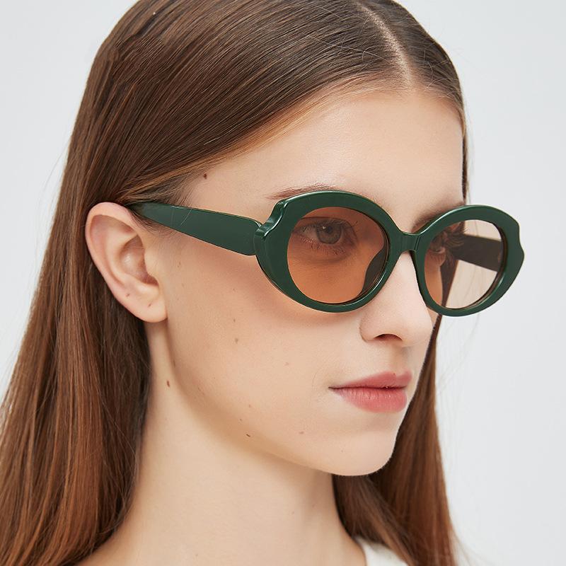 European American Style Party Sunglasses Oval Shape Anti-reflective Sun Glasses for Men Vacation Travelling Female Sunglass