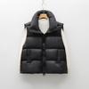 Feather 90 White Goose Down Simple and Versatile Autumn and Winter New Solid Color Vest Warm Down Vest Women