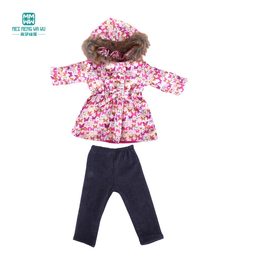 New 43-45cm New Born Doll clothes Fashion Cotton Down Jacket Purple Pink Rose Red Girl's gift