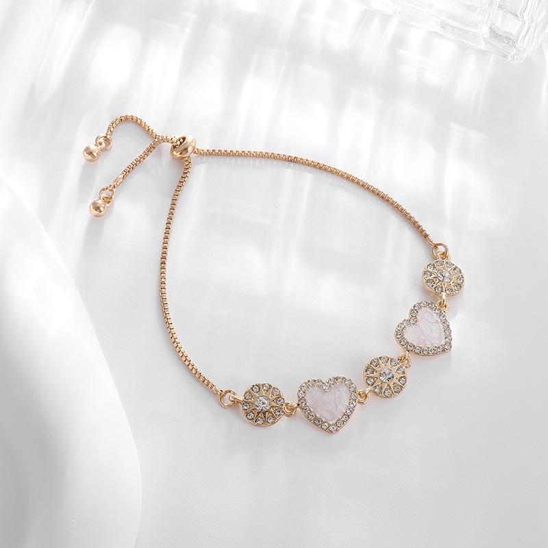 Korean Style Zircon Flower Bracelet for Women - Trendy, Simple, Personalized Design