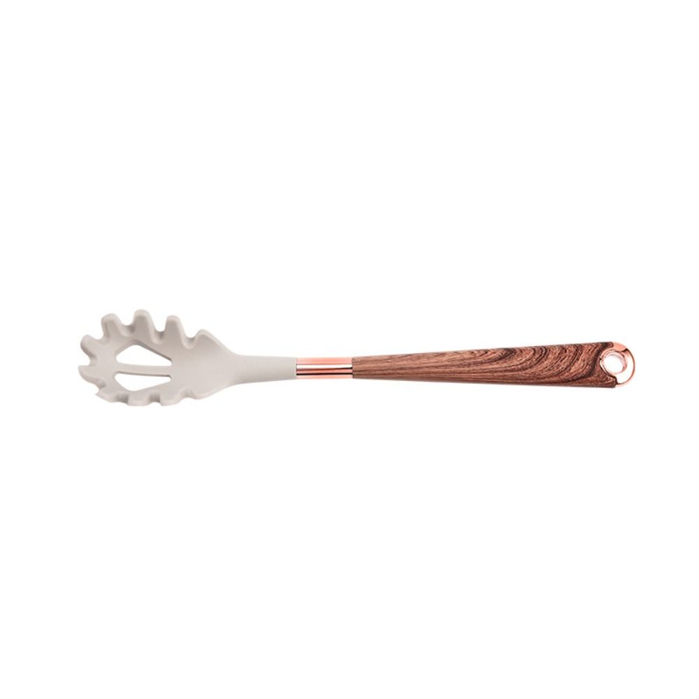 Long Wooden Handle Cooking Tool Set Silicone Spatula Tools Frying Spatula  Kitchen Utensils