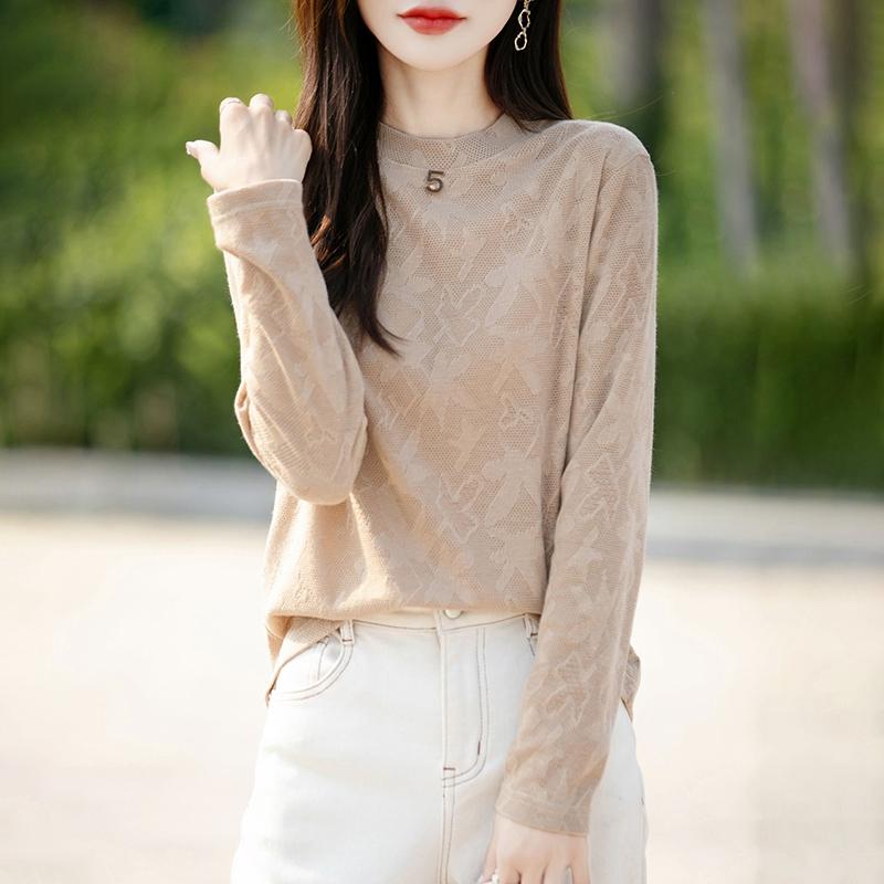 Lettvektsgenser for kvinner - 50 % Mulberry Silke & Polyester-blanding, pustende fritidsgenser