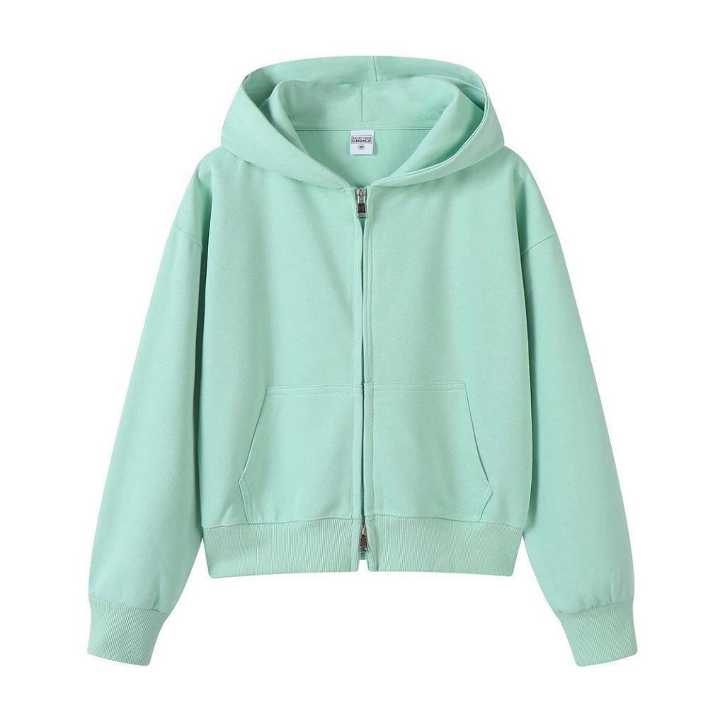Veste Cardigan à Capuche Fermeture Éclair Poids Lourd Style Coréen Tendance pour Femmes - Sweatshirt Décontracté Automne 350g.