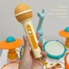 Instrumentos Musicais para Bebês Sem BPA Brinquedos de Bateria de Aprendizagem Montessori Kit de Bateria para Crianças Brinquedos para Bebês