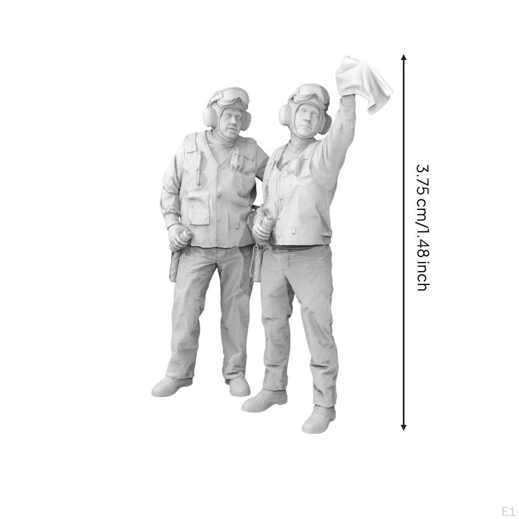 1/48 Deck Crew Figures 1:48 Scale Ground Model Not Assembled Resin