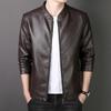 New Autumn and Winter Men's Leather Men's Leather Jackets Velvet Youth Motorcycle Leather Baseball Jackets