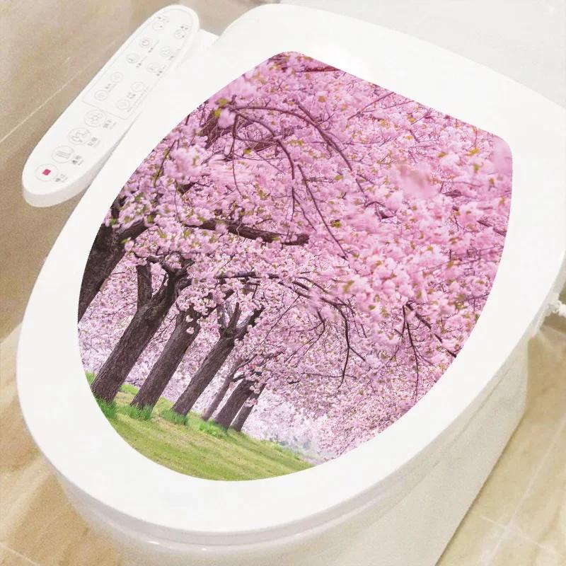 Mehrere Stile Unterwasser Tier Muster Toilettendeckel Aufkleber Badezimmer Dekoration Badezimmer Abnehmbares Gemälde Wandbild Toilettendeckelbezug