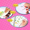 1 Set Kids Squeegee Art Craft Kit Rainbow Scratch Paper Art Kit Educational DIY Children Dot Scratch Painting Toy Toddlers Boys Girls Party