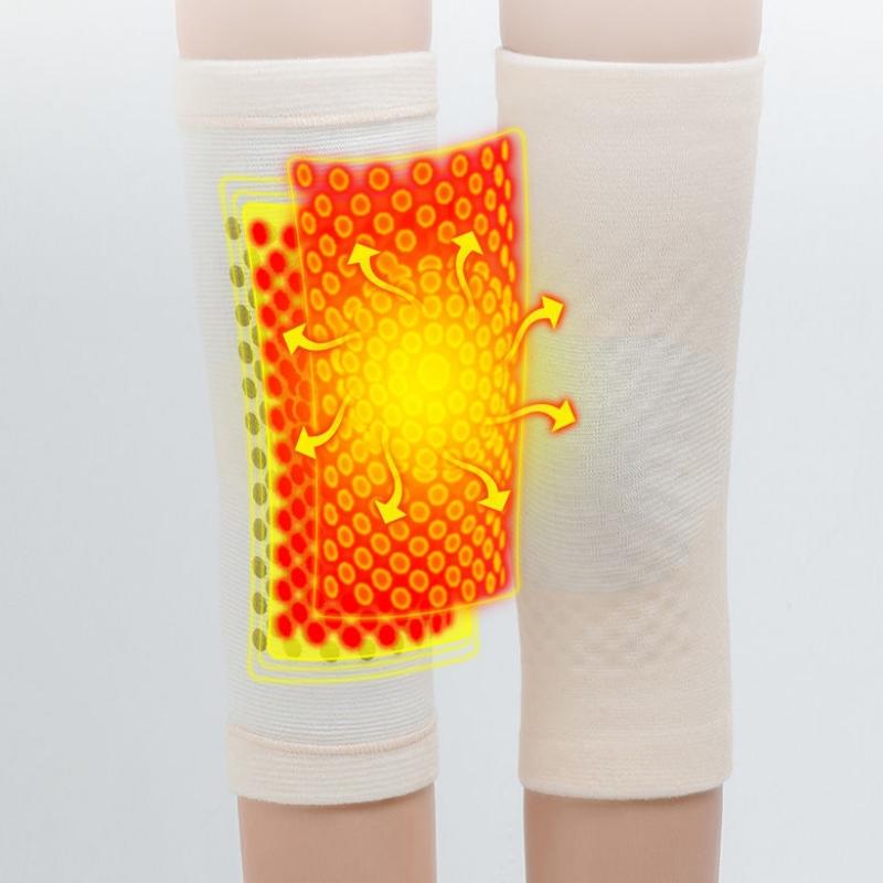 2 Pack Self Heating Support Knee Pads Knee Warmer Massager Longer Natural