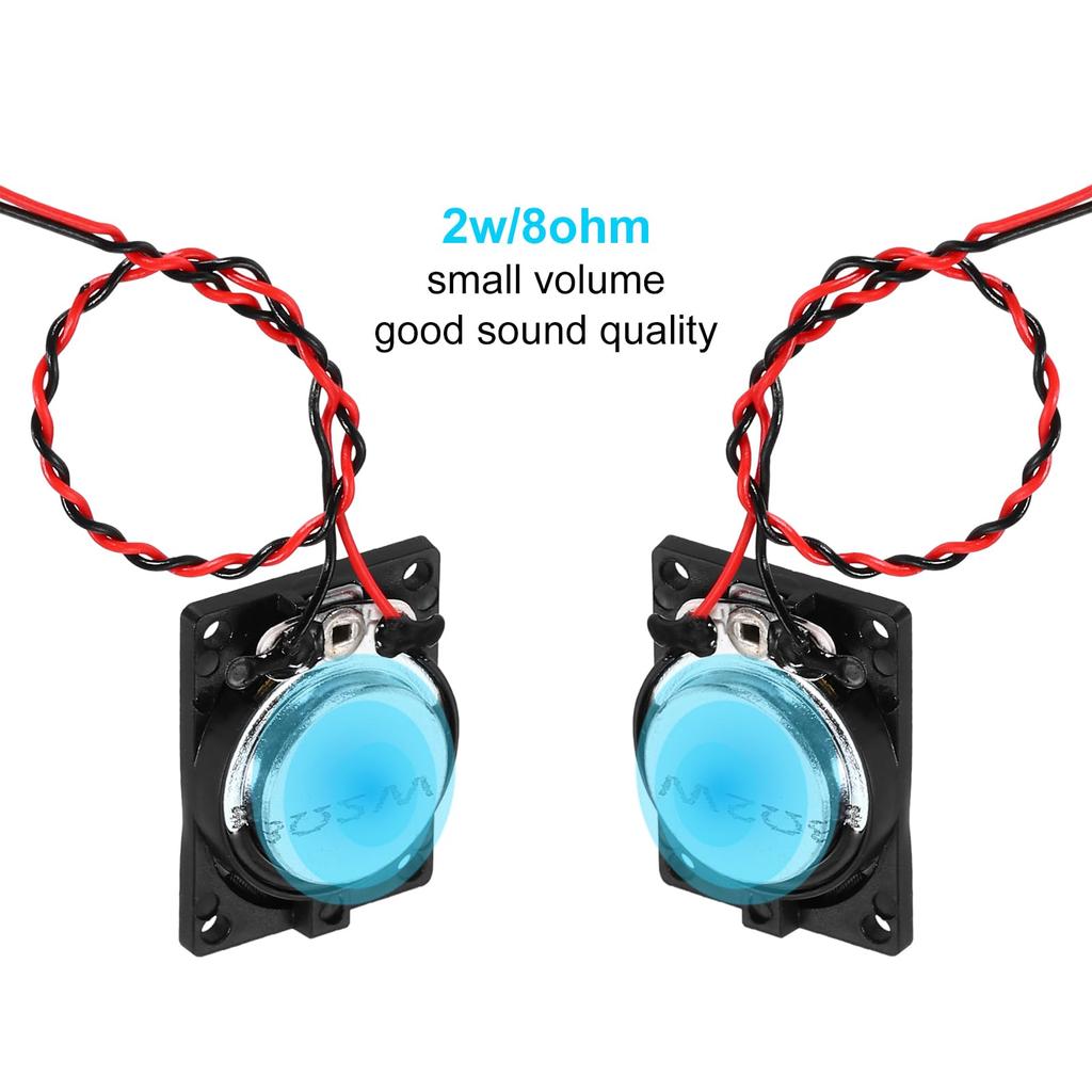 Uxcell 10pcs 2W 8 Ohm Small Speakers with Metal Shell Round Internal Micro Magnet Speakers for and Advertising Devices DVD, EVD, Multimedia, Mobile,