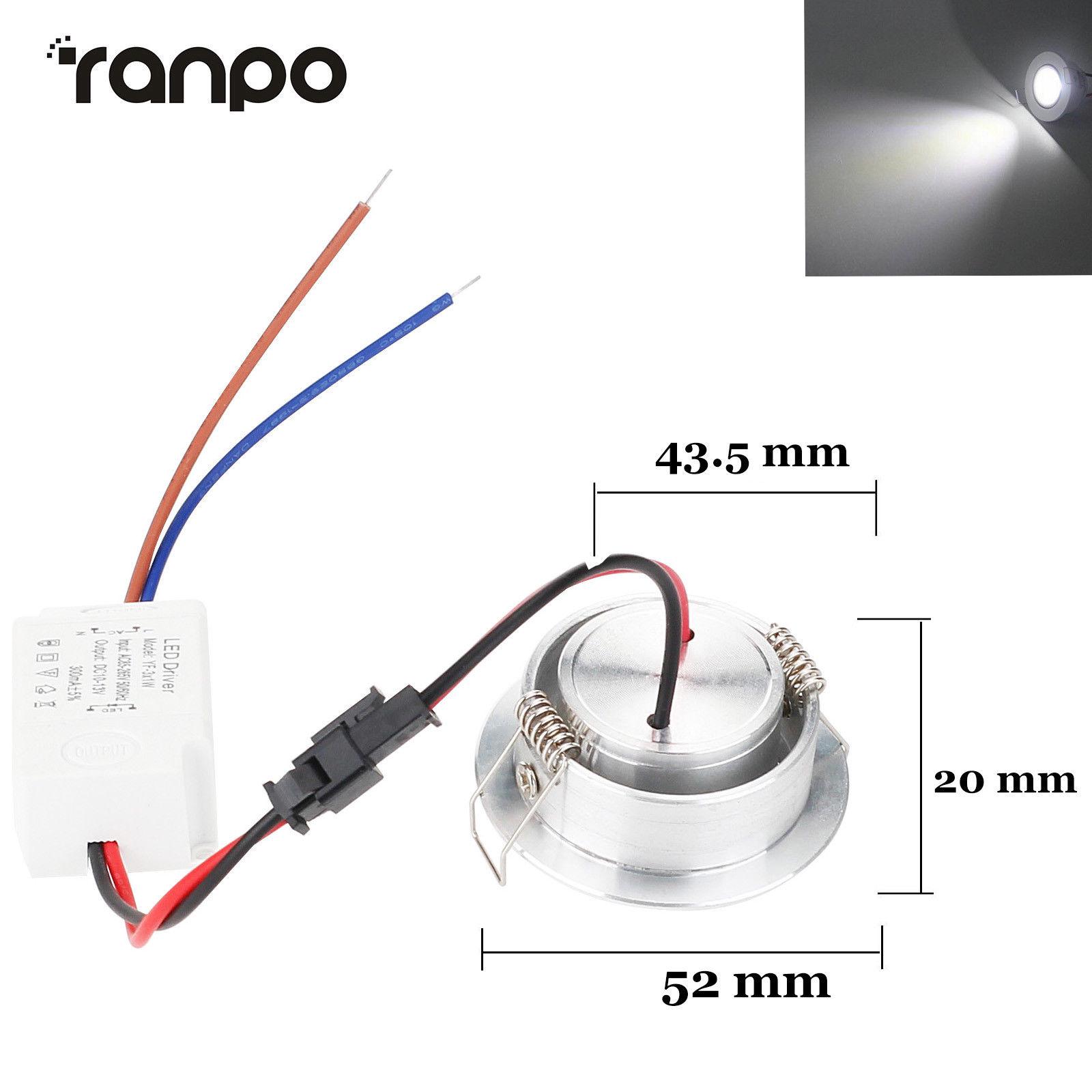 

3W 85-265V Светодиодный встраиваемый потолочный светильник Точечный светильник Теплая/холодная белая лампочка холодный белый