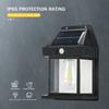 Outdoor Solar LED Wall Light, LED Sensor Light, Garden Landscape Light, Decorative Corrugated Light with Three Lighting Modes