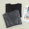 Nanyou Sequin Knit Cardigan - Women's Spring/Autumn Long Sleeve Wool Sweater