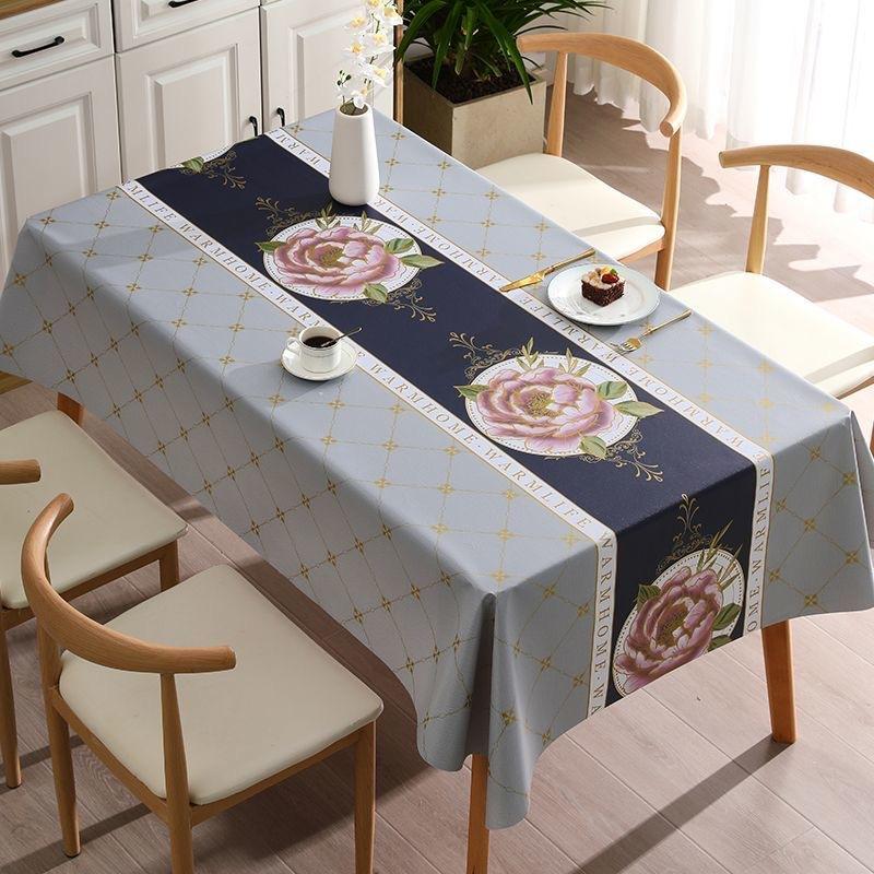Nordic Minimalist Table Mat Household Coffee Tablecloth Pvc Tablecloth  Waterproof Oil Proof Instagram Style Tablecloth