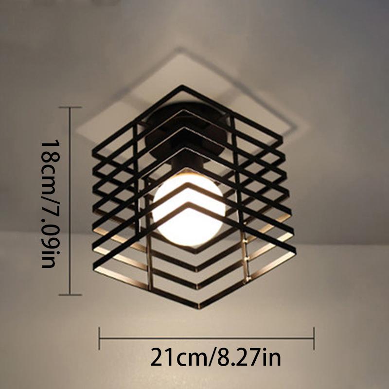 Kodu koridori geomeetriline rauast laelambi kate must laevalgusti lambikuppel hubane dekoor