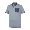 Lee Cooper Men's Dark Gray Polo T-Shirt with White Stripes, Size XXL