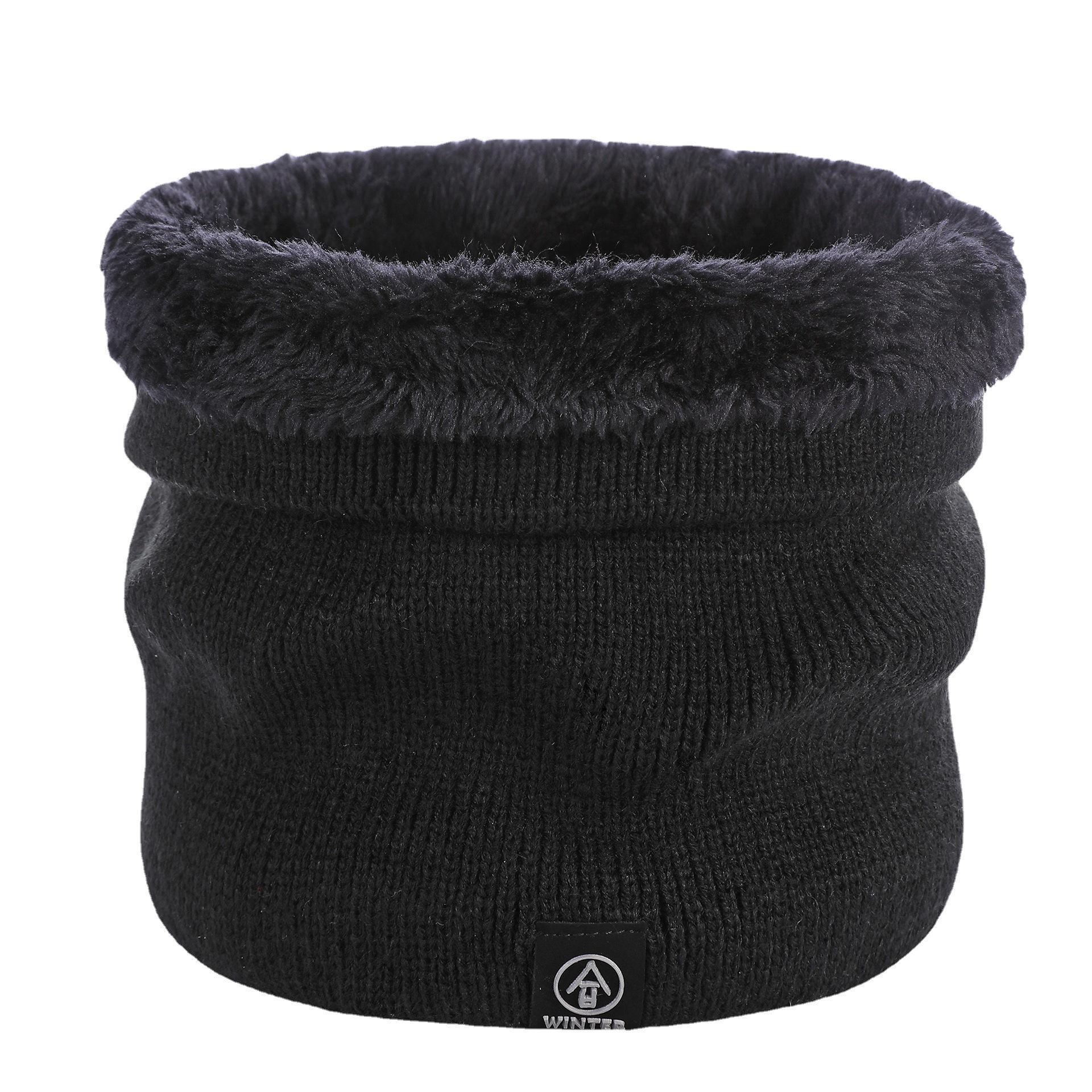 Мужская и женская теплая однотонная шейная повязка на шею для пары — фото 6