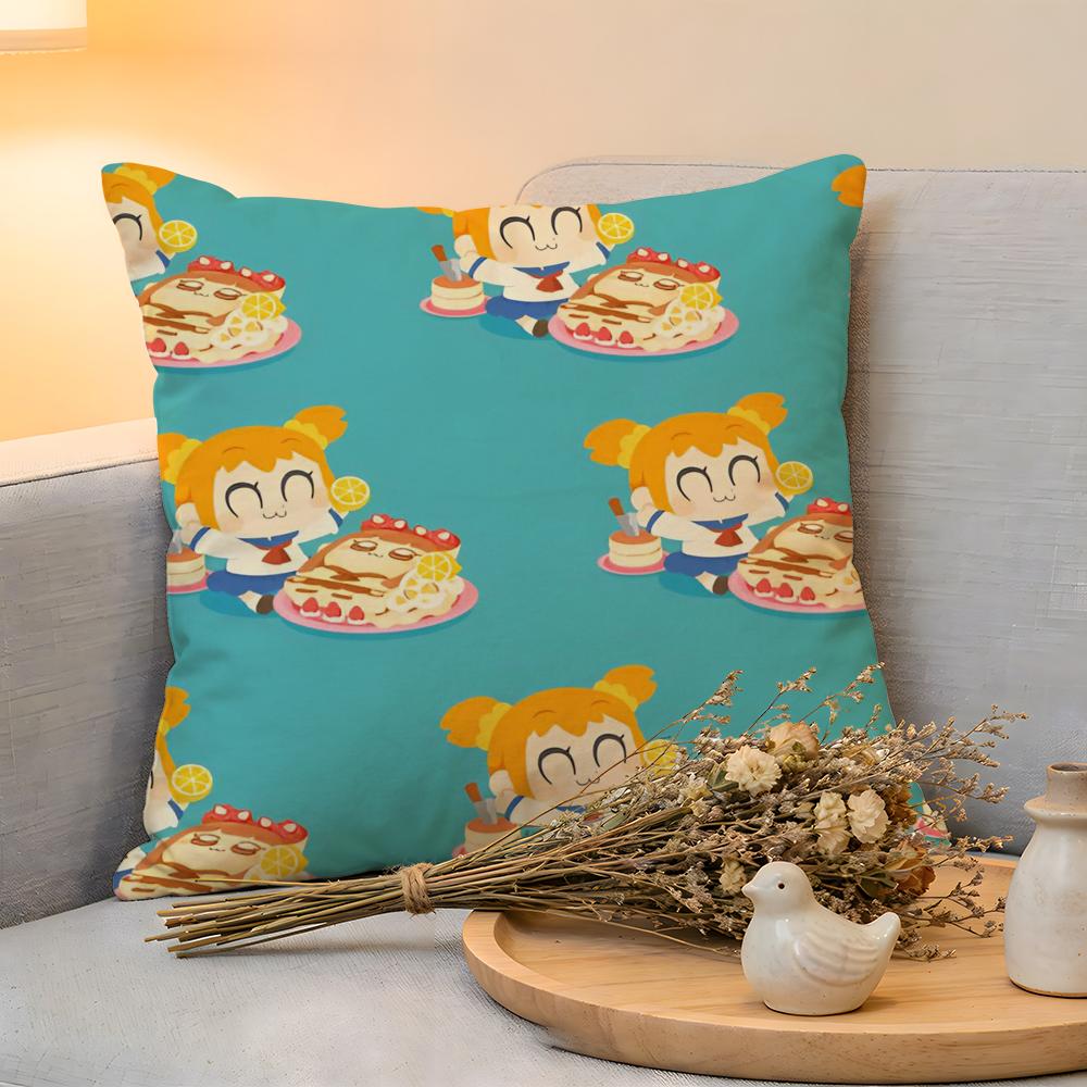 Cushion Cover  Linen  SkinFriendly Soft Decorative Case For Sofa Home Decor Cute Anime Pop Team Epic Pillow cover