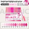 GUANGNA 168/12 Farben Große Kapazität Highlight Direkter Flüssiger Acryl-Gel-Stift Morandi Stift Mehrfarbiger Marker Schulbedarf