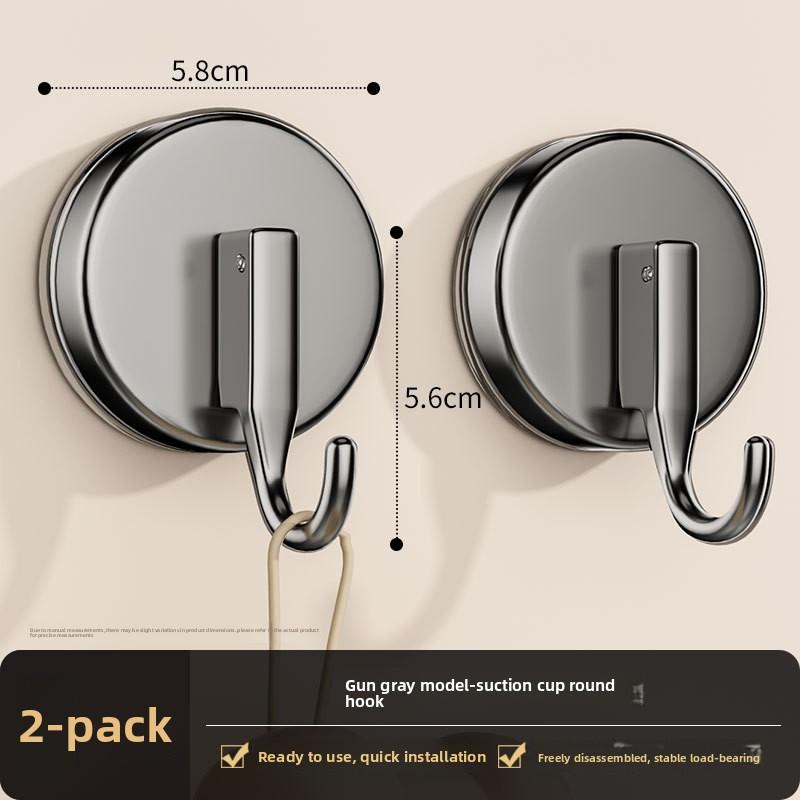 Suction Cup Hook Seamless No-drilling Vacuum Strong Load-bearing Adhesive Hook for Kitchen Backsplash and Bathroom