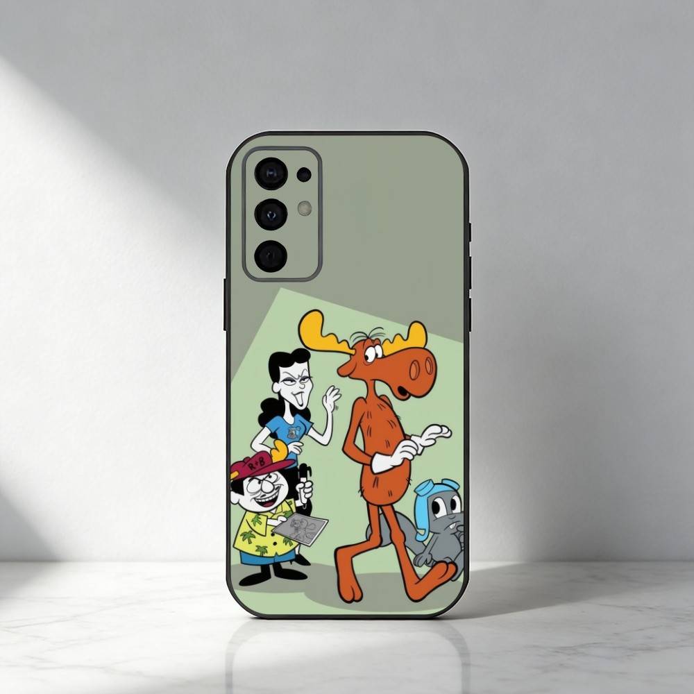

Cartoon R-Rocky and His Friend B-Bullwinkle Phone Case For Samsung S25,S24,S21,S22,S23,S20,Ultra,S26,Plus,Fe,Note,5G Black Cover Samsung S30Ultra5G