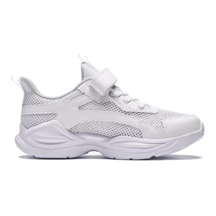 Anta Comfortable Versatile Shock Absorbing Durable Low Top Kids Running Shoes Kids Running Shoes Silver White A312425506-2