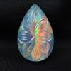 10.30 Ct Lab Created Boulder Opal Pear Certified Fabulous Loose Gemstone