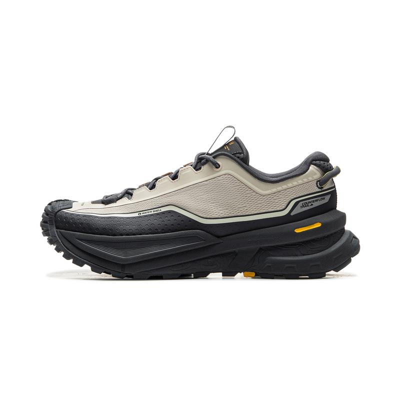LiNing CF Su Xingchuan Cushioning Abrasion Resistant Support Reflective Low Top Outdoor Hiking Shoes Unisex Black Gray