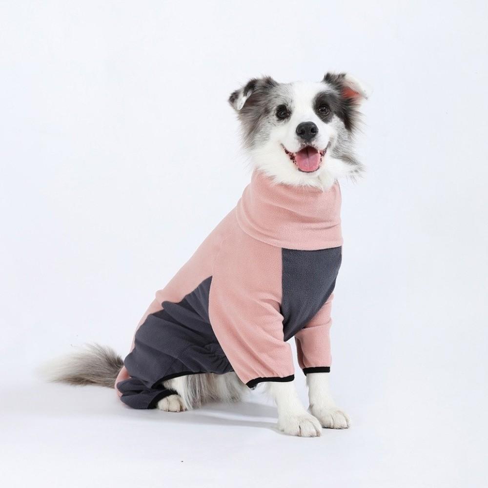 Costum de iarnă impermeabil pentru câine cu guler înalt, cu patru picioare, haine din fleece pentru câine, activități în aer liber