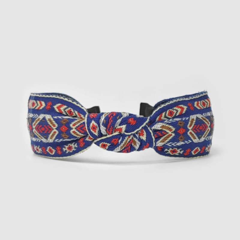 LALA Bohemian Imported Hairband - Navy