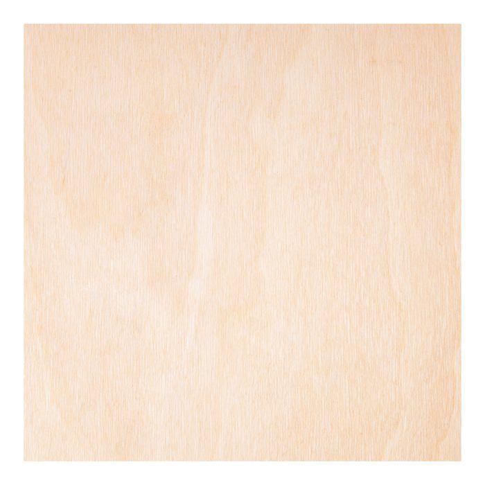 Panneaux Contreplaqué Creative Deco Carré | Pyrogravure DIY | Bouleau naturel 400 x 400 x 3 mm – Lot de 20
