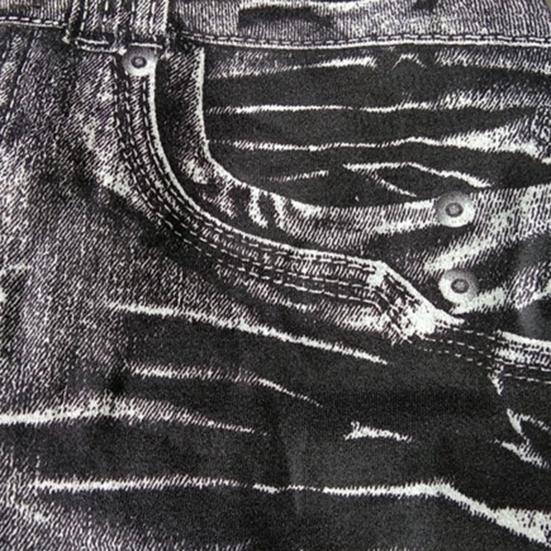 Damen Jeans Hohe Taille Slim Denim Print Stretch Bleistifthose für die Arbeit