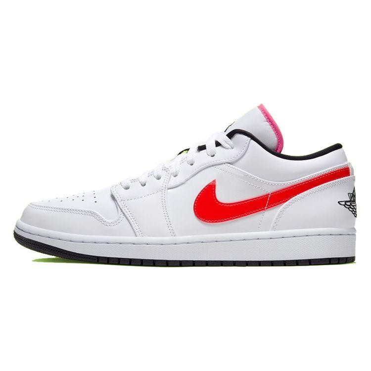 

Мужские кроссовки Air Jordan 1 Low Multi-Color Swoosh Белый Черный CW7009-100